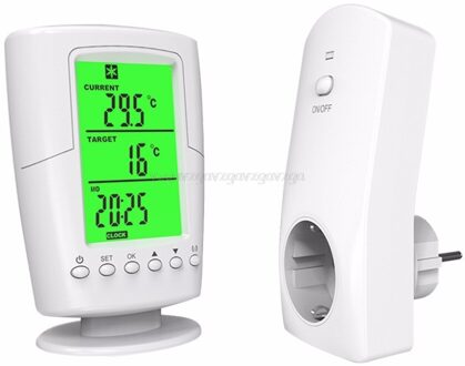 Digitale Draadloze Wifi Thermostaat Kamerthermostaat Verwarming En Koeling Functie Met Afstandsbediening + Lcd Backlight