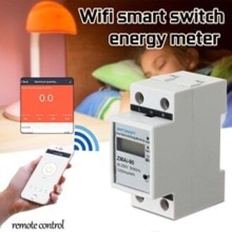Digitale Elektrische Verbruik kWh Rail Smart Energy Meter WiFi Power Meter Watt Afstandsbediening Schakelaar Controle Monitor 220V