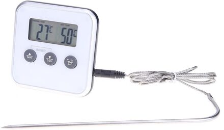 Digitale Elektronische Keuken Thermometer Koken Eten Vlees Meter Gauge Met Probe Digitale Oven Lcd Barbecue Timer Probe Gereedschap