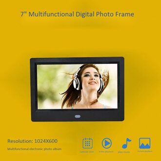 Digitale Fotolijst 7 Inch Mult-Media Speler MP3 MP4 Wekker Wandmontage Met Infrarood Afstandsbediening US plug