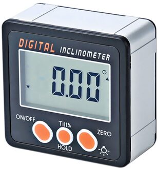 Digitale Inclinometer 0-360 Hoek E Heerser Elektronische Gradenboog Aluminium Legering Shell Doos Hoek Gauge Meter Netten Base