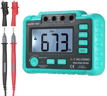 Digitale Isolatieweerstandstester Megohm Meter Megohmmeter Megger DC250V/500 V/1000 V AC750V Lichtgewicht Brede Range LCD