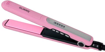 Digitale Keramische Stijltang, Led Indicator, Keramische, Comfortabele, Snelle Verwarming, Oververhitting, Smoothing Roze