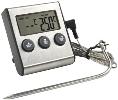 Digitale Keuken Thermometer Oven Voedsel Koken Vlees Bbq Probe Thermometer Met Timer Melk Water Temperatuur Koken Gereedschap