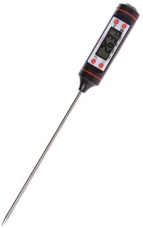 Digitale Keuken Thermometer Voedsel Thermometer Keuken Koken Bbq Vlees Probe Temperatuur Meter Water Melk Keuken Gereedschap zwart