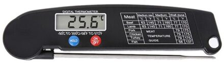 Digitale Keuken Voedsel Thermometer Voor Vlees Water Melk Koken Eten Probe Bbq Elektronische Oven Thermometer Keuken Gereedschap zwart