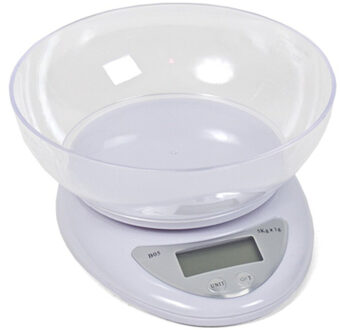 Digitale keukenweegschaal - Incl. kunststof kom - 16 x 8 cm - Elektrisch