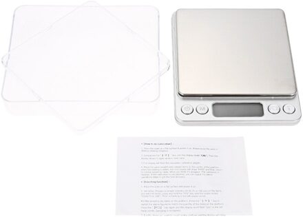 Digitale Keukenweegschaal Rvs Voedsel Schalen 2Kg/0.1G Elektronische Food Dieet Weging Schaal Voor Koken Bakken meet Gereedschap