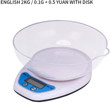 Digitale Keukenweegschaal Voedsel Wegen Met Afneembare Bowl Voedsel Schaal Meting Is 2kg