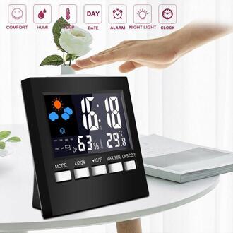 Digitale Klok Led Digitale Projectie Klok Kleur Display Humiture Kalender Voice-Gecontroleerde Despertador Reloj Pared Decorativo 1stk