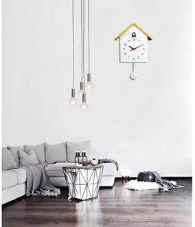 Digitale Koekoeksklok Vogel Huis Wandklok Tafelblad School Woonkamer Klok geel