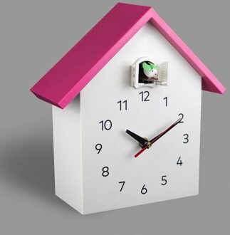 Digitale Koekoeksklok Vogel Huis Wandklok Tafelblad School Woonkamer Klok roze