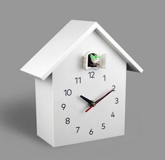 Digitale Koekoeksklok Vogel Huis Wandklok Tafelblad School Woonkamer Klok wit