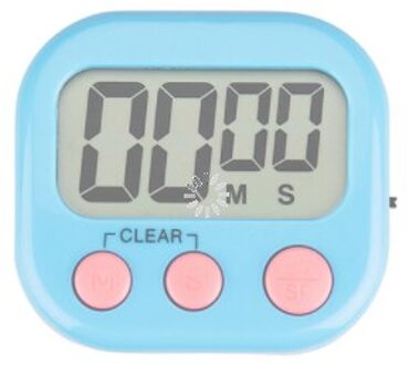 Digitale Kookwekker Grote Cijfers Luid Alarm Grote Lcd Display Magnetische Achterzijde Stand Voor Koken Bakken Sport Games 4 Kleuren blauw