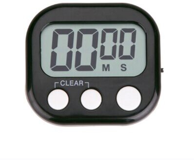 Digitale Kookwekker Grote Cijfers Luid Alarm Grote Lcd Display Magnetische Achterzijde Stand Voor Koken Bakken Sport Games 4 Kleuren zwart