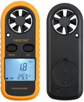 Digitale Lcd Anemometer Air Windsnelheid Tester Temperatuurmeter Thermometer Auto Elektrische Apparaten