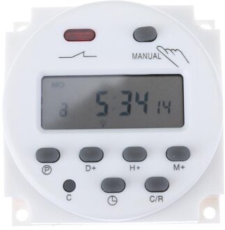 Digitale Lcd Display Power Timer Digitale 7 Dagen Wekelijkse Programmeerbare Tijdschakelaar Tijdrelais Controle Elektrische Apparatuur Gereedschap 12v