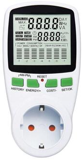 Digitale Lcd Energy Meter Wattmeter Wattage Elektriciteit Kwh Energiemeter Eu Franse Us Uk Au Meten Outlet Power Analyzer
