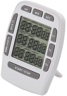 Digitale LCD Kookwekker Magnetische Timers Koken Timer 3 kanaals Display Uur/Min/Sec AM/PM Keuken Gadgets Kookgerei