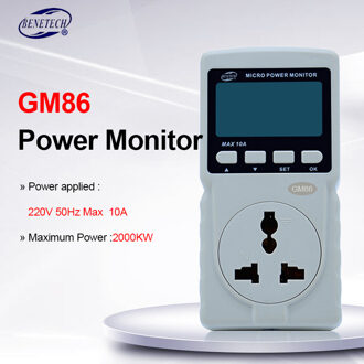 Digitale LCD Micro Power Meter Analyzer Monitor 220V 10 AU Plug GM86 Tester Meten Power Factor/Frequentie /ampèremeter Voltmeter