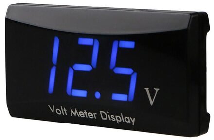 Digitale Led Hoge Nauwkeurigheid Handig Draagbare Waterdichte Display Voltage Volt Gauge Voltmeter Auto Motor Panel Meter #289979 Blauw