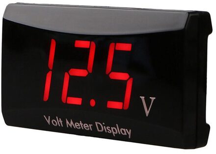 Digitale Led Hoge Nauwkeurigheid Handig Draagbare Waterdichte Display Voltage Volt Gauge Voltmeter Auto Motor Panel Meter #289979 Rood
