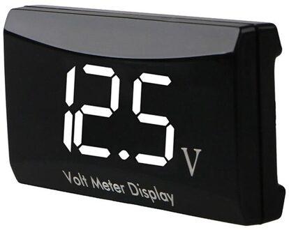 Digitale Led Hoge Nauwkeurigheid Handig Draagbare Waterdichte Display Voltage Volt Gauge Voltmeter Auto Motor Panel Meter #289979 wit