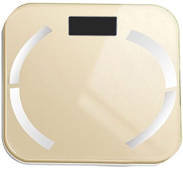 Digitale Lichaamsvet Schaal Smart Badkamer Bluetooth Calorieën Bmi Water Checker 180Kg Bmi Bluetooth Wegen Bmi Bluetooth Monitor gouden