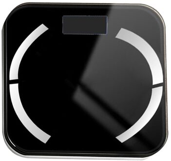 Digitale Lichaamsvet Schaal Smart Badkamer Bluetooth Calorieën Bmi Water Checker 180Kg Bmi Bluetooth Wegen Bmi Bluetooth Monitor zwart