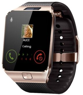 Digitale Mannen Horloge Smart Horloge Mannen Voor Vrouwen Klok Android Bluetooth Klok Met Call Music Fotografie Sim T Kaart smart Horloge Goud