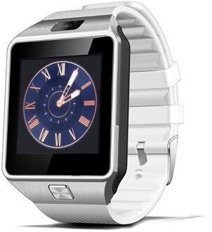 Digitale Mannen Horloge Smart Horloge Mannen Voor Vrouwen Klok Android Bluetooth Klok Met Call Music Fotografie Sim T Kaart smart Horloge wit