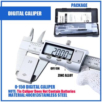 Digitale Metalen Schuifmaat Elektronische Schuifmaat Tool Micrometer Heerser Rvs/Plastic Meetinstrumenten Huishoudelijke 0-150 household caliper