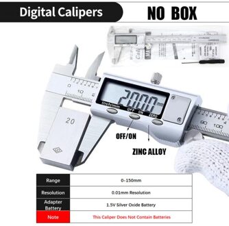 Digitale Metalen Schuifmaat Elektronische Schuifmaat Tool Micrometer Heerser Rvs/Plastic Meetinstrumenten Huishoudelijke 0-150 household caliperN