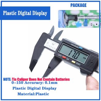 Digitale Metalen Schuifmaat Elektronische Schuifmaat Tool Micrometer Heerser Rvs/Plastic Meetinstrumenten Huishoudelijke 0-150 plastic digitaal