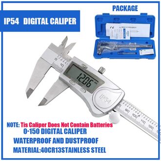 Digitale Metalen Schuifmaat Elektronische Schuifmaat Tool Micrometer Heerser Rvs/Plastic Meetinstrumenten Huishoudelijke 0-150 Waterproof digitaal