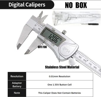 Digitale Metalen Schuifmaat Elektronische Schuifmaat Tool Micrometer Heerser Rvs/Plastic Meetinstrumenten Huishoudelijke 0-150 Waterproof digitalN