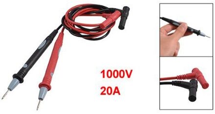 Digitale Multimeter 1000V 20A Test Lead Kabel Probe Rood Zwart Vervanging UK