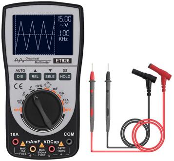 Digitale Multimeter Oscilloscoop Multimeter 10Khz Draagbare Usb 2 Kanalen Dc/Ac Volt Stroom Capaciteit Testers