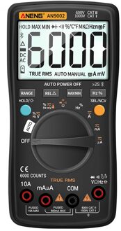 Digitale Multimeter Telefoon App Bluetooth Ac Dc Spanning Stroom Tester W/Backlight Carrying Lichtgewicht Gadgets zwart