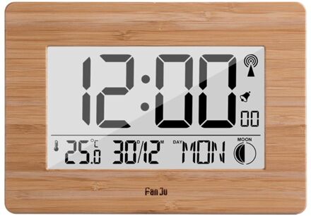 Digitale Muur Wekker Lcd Display Groot Aantal Tijd Temperatuur Kalender Desktop Klok Modern Home Decor