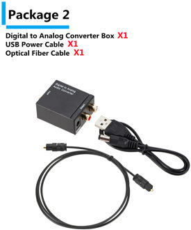 Digitale Naar Analoge Adapter Optical Fiber Toslink Coaxiale Signaal Naar Analoog Rca Audio Converter Dac Versterker Decoder Usb Add USB Optical