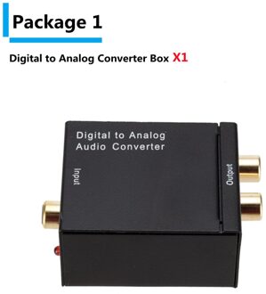 Digitale Naar Analoge Adapter Optical Fiber Toslink Coaxiale Signaal Naar Analoog Rca Audio Converter Dac Versterker Decoder Usb enkel en alleen Converter