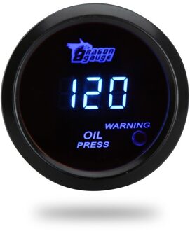 Digitale Oliedruk Meter Gauge W/Sensor Voor Auto 52mm 2 "LCD 0 ~ 12PSI Olie manometer Olie Druk Meter