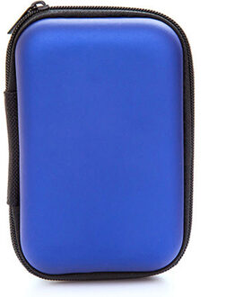 Digitale Opbergtas Mobiele Telefoon Datakabel Oplader Vingertoppen Pakket Rits Zak Draagbare Zip Lock Organizer Case Opslag diep blauw