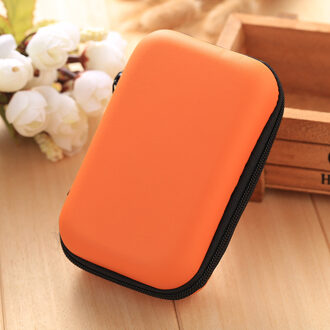 Digitale Opbergtas Mobiele Telefoon Datakabel Oplader Vingertoppen Pakket Rits Zak Draagbare Zip Lock Organizer Case Opslag oranje