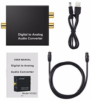 Digitale Optische Coax Toslink Signaal Naar Analoog Audio Converter Adapter Rca Digitale Audio Analoog Converter Adapter Host-USB-optical