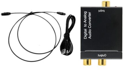 Digitale optische kabel Coax Toslink Signaal Naar Analoog Audio Converter Adapter RCA Digitale Audio Analoog Converter Adapter