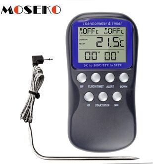 Digitale Oven Thermometer Bbq Eten Probe Vlees Keuken Thermometer Koken Gereedschap Temperatuur Sensor Met Timer En Alarm Functie