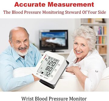 Digitale Pols Bloeddrukmeter Pulse Hartritme Fonetische Tonometer Oximeter Automatische Care Maatregel LCD Display Meter wit