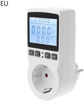 Digitale Power Meter Socket EU Plug Energy Meter Stroom Spanning Watt Elektriciteit Kosten Meten Monitor Power Analyzer